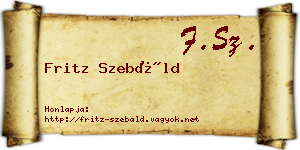 Fritz Szebáld névjegykártya